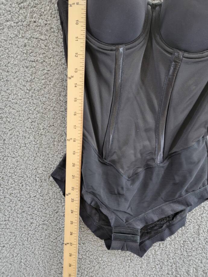Maidenform Easy up Strapless Firm Control Bodybriefer Women's 38B Black Hook&Eye