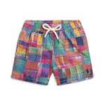 Polo Ralph Lauren Traveler Ikat Patchwork Swim Trunks Boys 7 Multi Elastic Waist