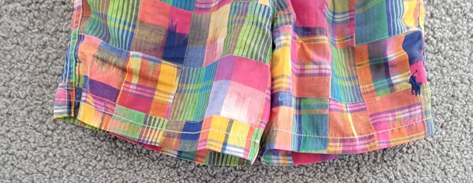 Polo Ralph Lauren Traveler Ikat Patchwork Swim Trunks Boys 7 Multi Elastic Waist