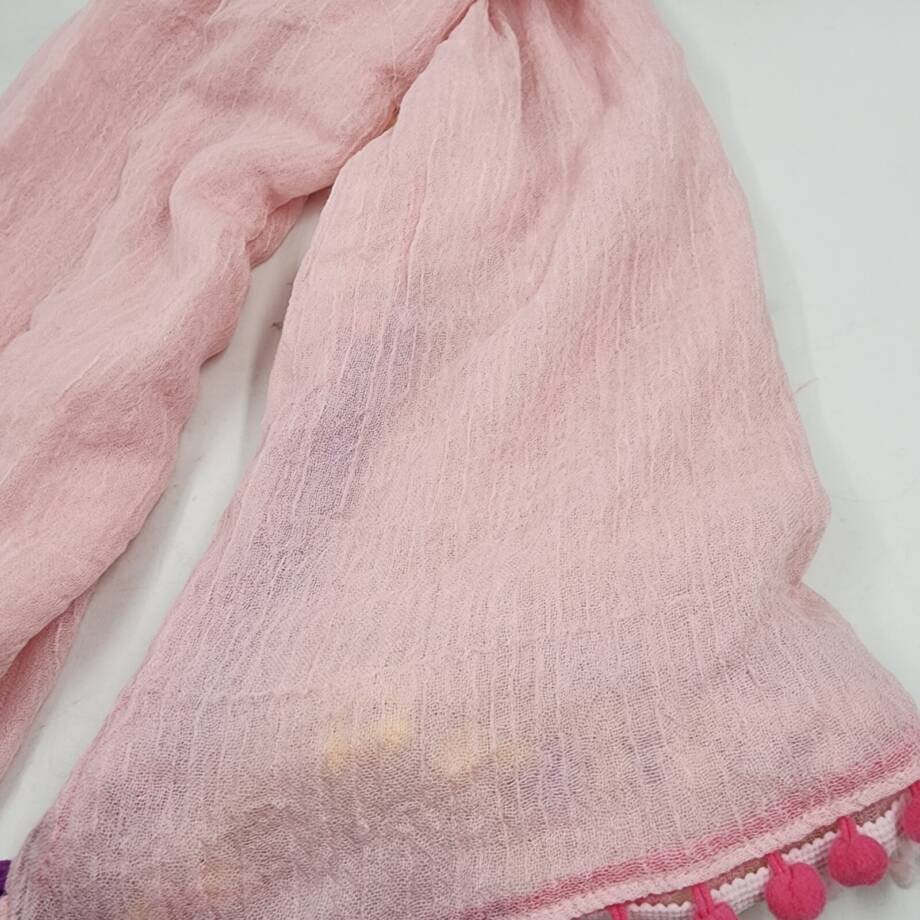 Echo Gumball Multicolor Pompom Wool Wrap Scarf Women's One Size Candy Pink