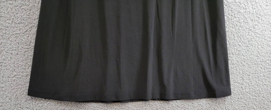 Kasper Plus Size Pull On Knit Midi Skirt Women's 1X Black Solid Elastic Waist