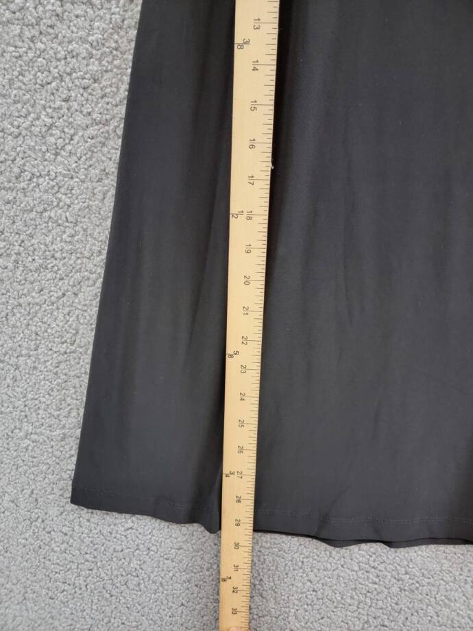 Kasper Plus Size Pull On Knit Midi Skirt Women's 1X Black Solid Elastic Waist