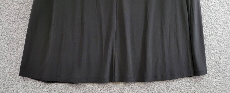 Kasper Plus Size Pull On Knit Midi Skirt Women's 1X Black Solid Elastic Waist
