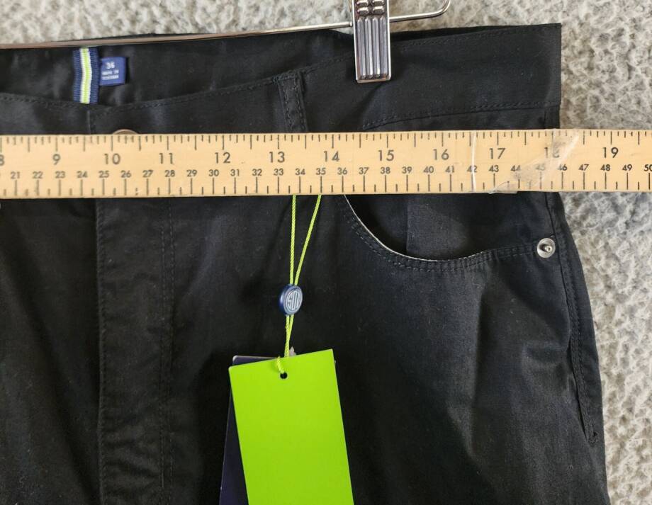 Society of Threads Regular Fit Solid 5-Pocket Pants Men's 36 Black +