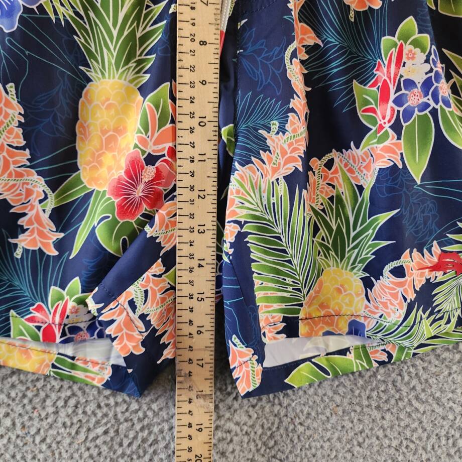 Tommy Bahama Naples Lei in Paradise Drawstring 6" Swim Trunks Mens S Island Navy