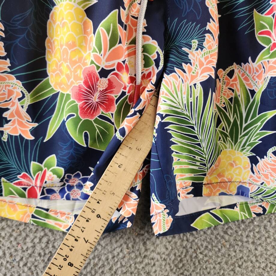 Tommy Bahama Naples Lei in Paradise Drawstring 6" Swim Trunks Mens S Island Navy