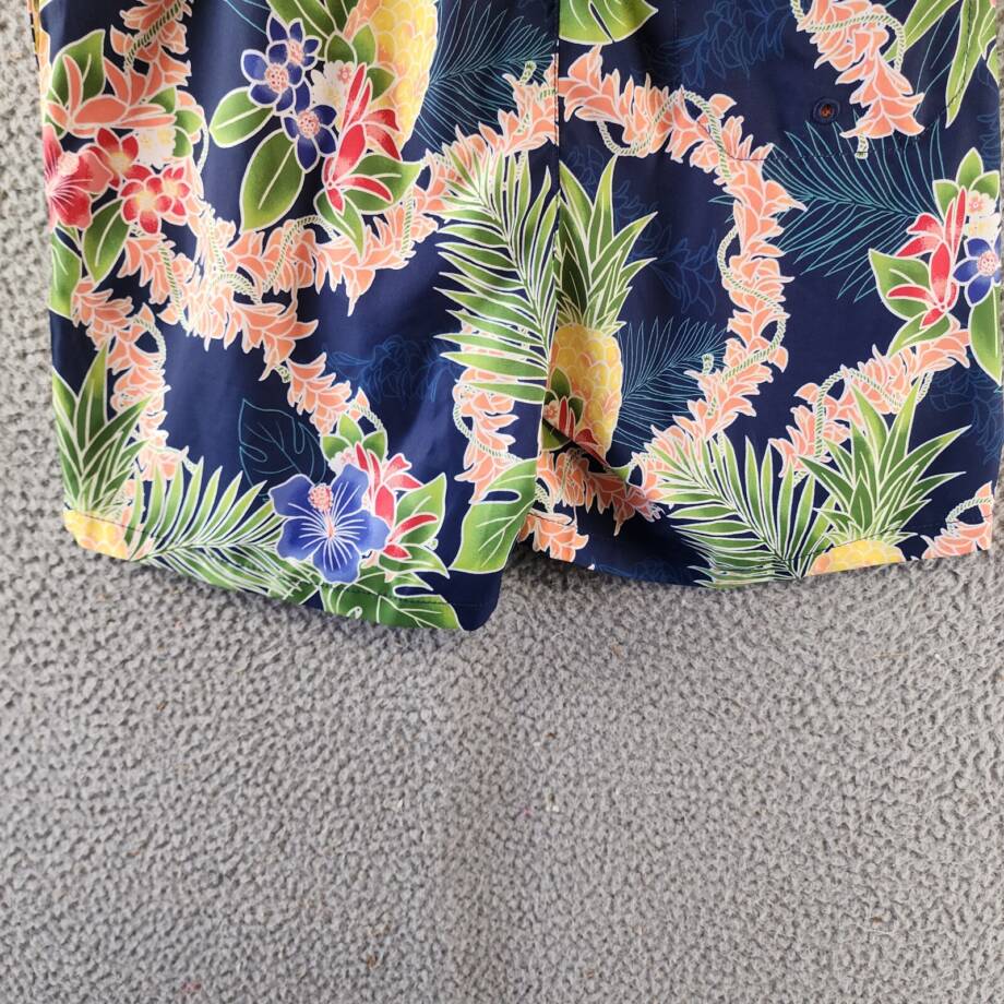 Tommy Bahama Naples Lei in Paradise Drawstring 6" Swim Trunks Mens S Island Navy