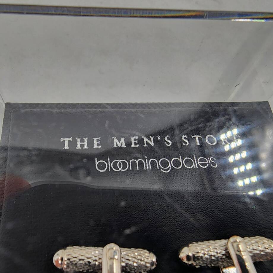 The Men's Store at Bloomingdale Diamond Pattern Cufflinks Silver Toggle closure~