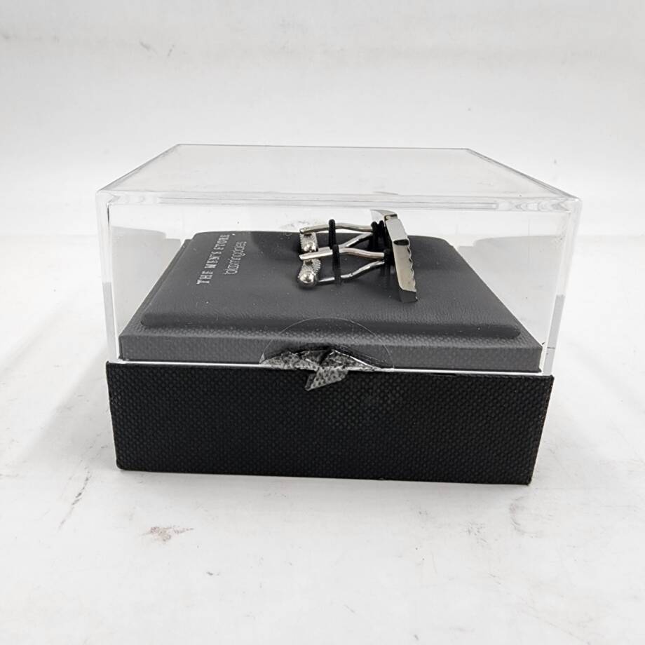 The Men's Store at Bloomingdale Diamond Pattern Cufflinks Silver Toggle closure~