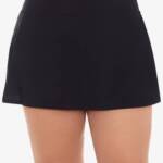 Swim Solutions Plus Size Swim Skort Women's 22W Navy Blue Solid Elastic Waist