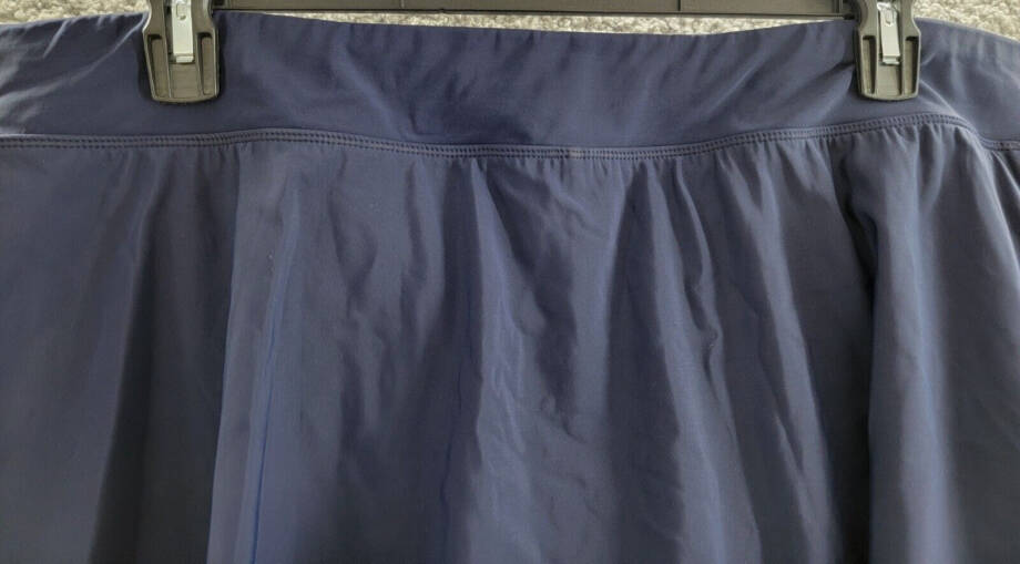 Swim Solutions Plus Size Swim Skort Women's 22W Navy Blue Solid Elastic Waist