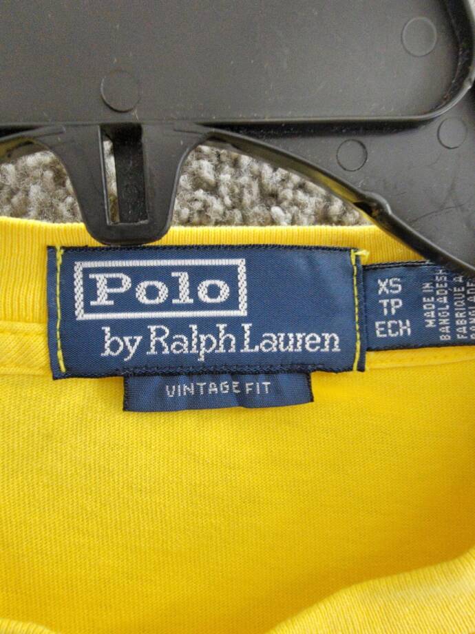 Polo by Ralph Lauren Vintage Fit Slogan-Print T-Shirt Men's XS Sunflower Yellow