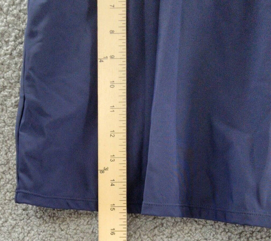Swim Solutions Plus Size Swim Skort Women's 22W Navy Blue Solid Elastic Waist