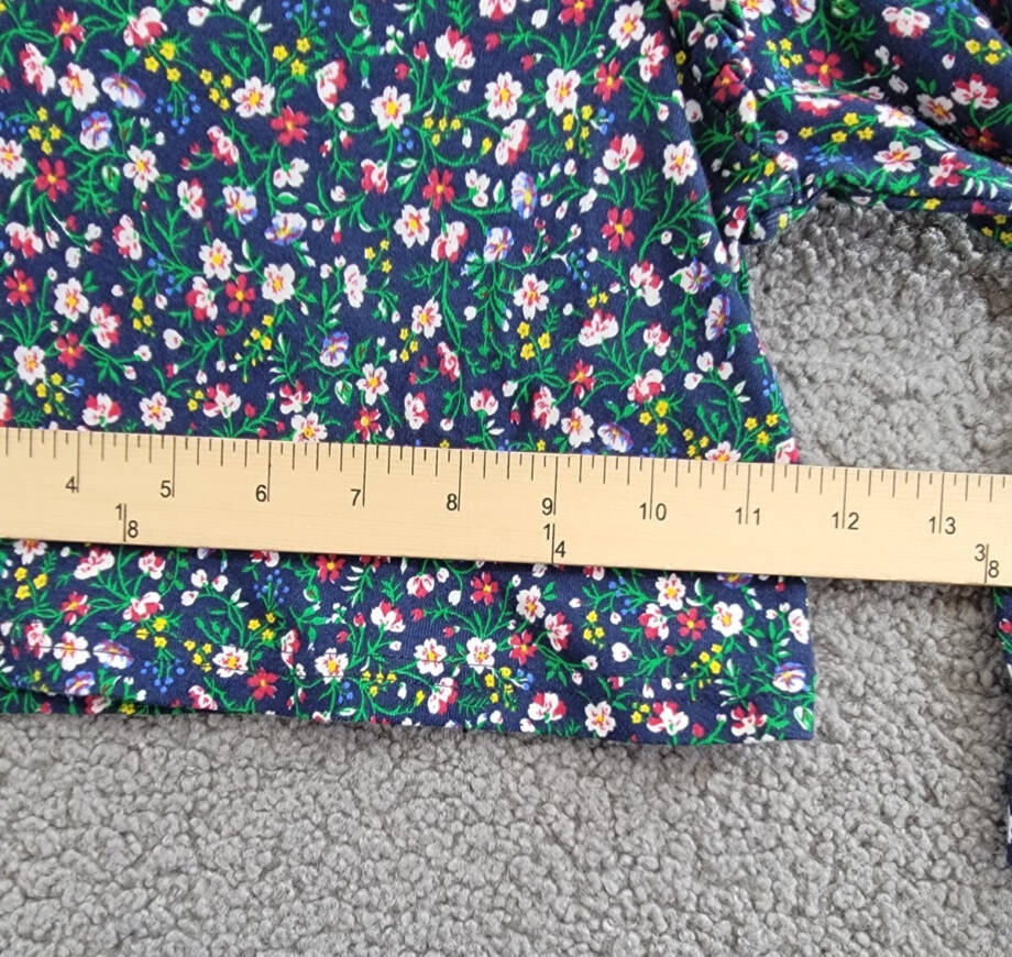 Polo Ralph Lauren Floral Ruffled Top Toddler Girls 2 Navy Multi Crew Neck L/S