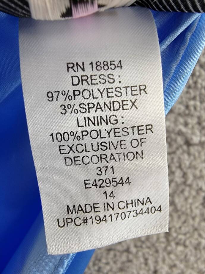 Rare Editions Sleeveless Imitation Pearl Halter Dress Big Girls 14 Blue Back Zip