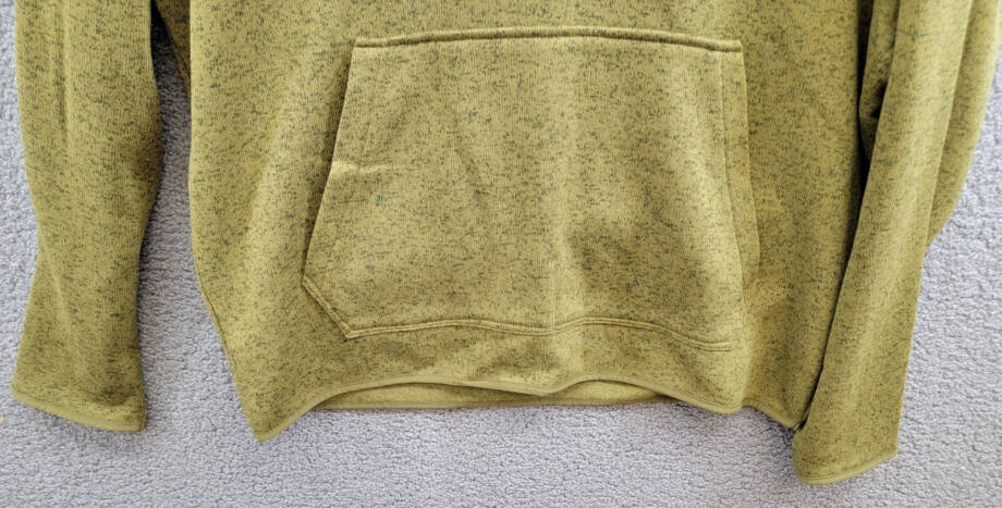 BASS OUTDOOR Regular-Fit Mixed-Media 1/4-Snap Hoodie Mens XL Fir Green W/ Pocket