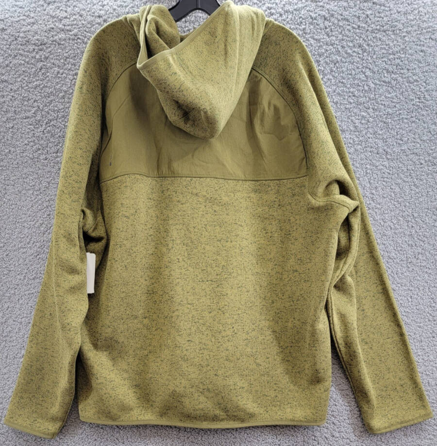 BASS OUTDOOR Regular-Fit Mixed-Media 1/4-Snap Hoodie Mens XL Fir Green W/ Pocket