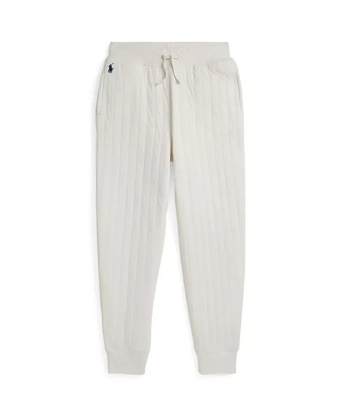 Polo Ralph Lauren Quilted Jogger Pant Big Girls L (12-14) Antique Cream Pull On