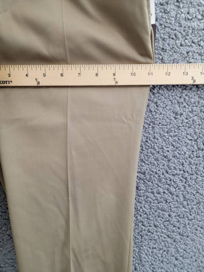 Michael Kors Wool Blend Plain Dress Pants Boys' 18R Tan Zip Button Hook & Bar