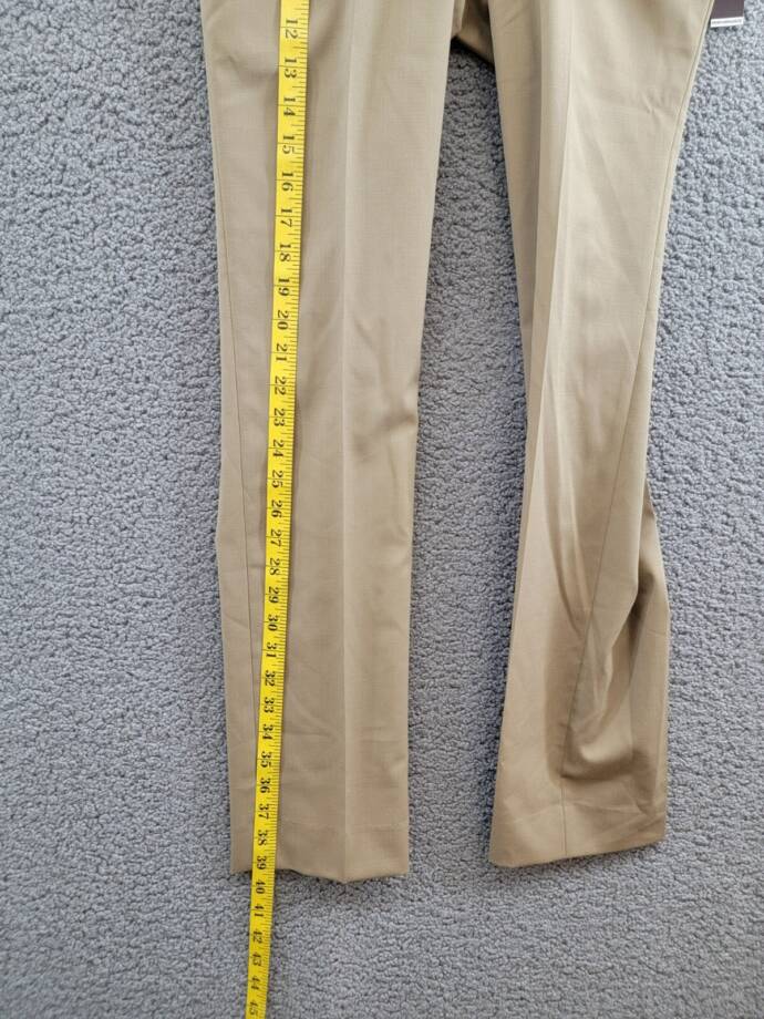 Michael Kors Wool Blend Plain Dress Pants Boys' 18R Tan Zip Button Hook & Bar