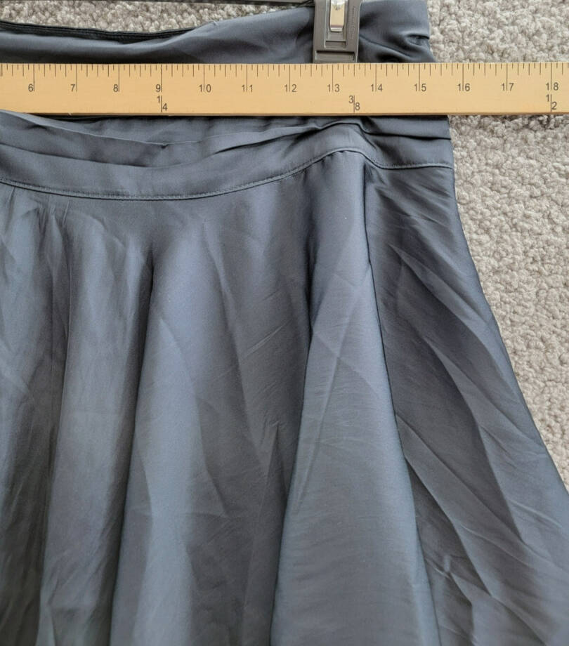 Lioness Legacy Asymmetric Skirt Women's S Navy Ruched Waist Side Zip Closure