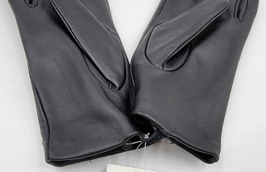 Charter Club Imitation-Pearl & Leather Touch Gloves Women's S Black