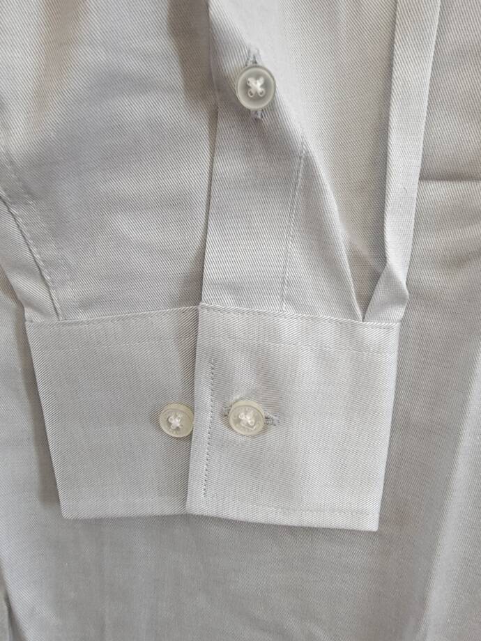 Calvin Klein Refined Cotton Regular Fit Dress Shirt Men's 16 32/33 Grey L/S
