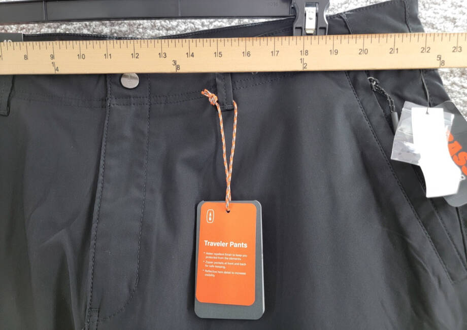 Bass Outdoor Straight-Fit Traveler Pants Men's 42 Caviar High Rise Side Pockets