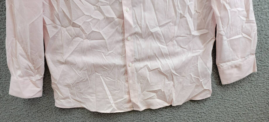 Bar III Slim-Fit Stretch Diamond Dobby Dress Shirt Men's XL 17-17.5 Pink L/S