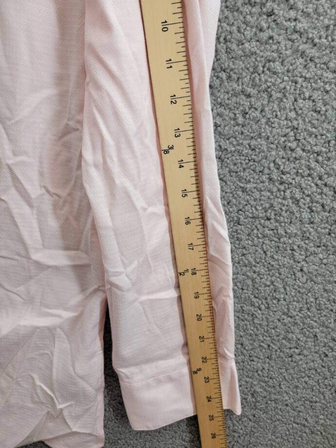 Bar III Slim-Fit Stretch Diamond Dobby Dress Shirt Men's XL 17-17.5 Pink L/S