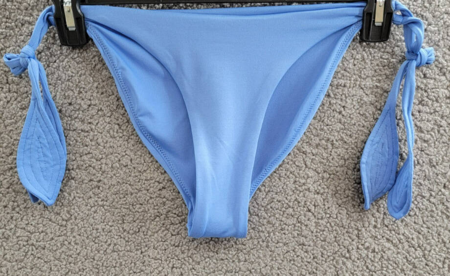 Peixoto Juliet Bikini Bottom Women's L Lazuli Blue Solid Side Tie Closures