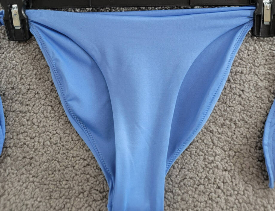 Peixoto Juliet Bikini Bottom Women's L Lazuli Blue Solid Side Tie Closures