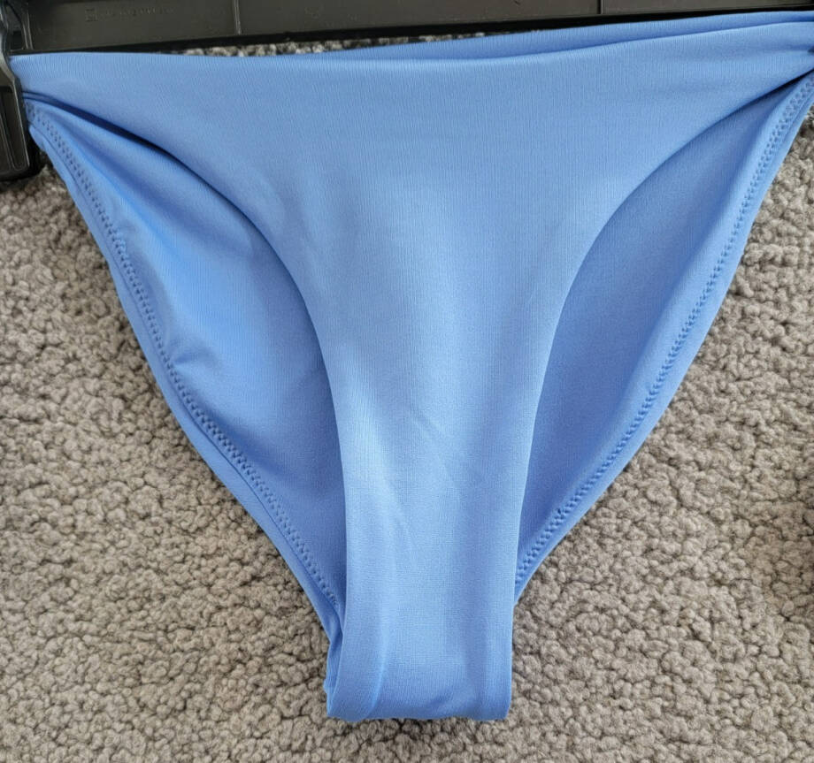 Peixoto Juliet Bikini Bottom Women's L Lazuli Blue Solid Side Tie Closures