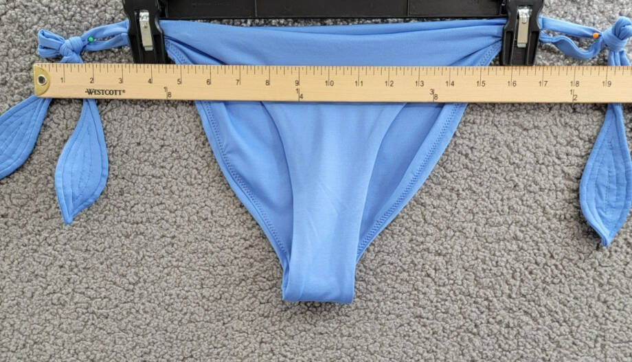 Peixoto Juliet Bikini Bottom Women's L Lazuli Blue Solid Side Tie Closures