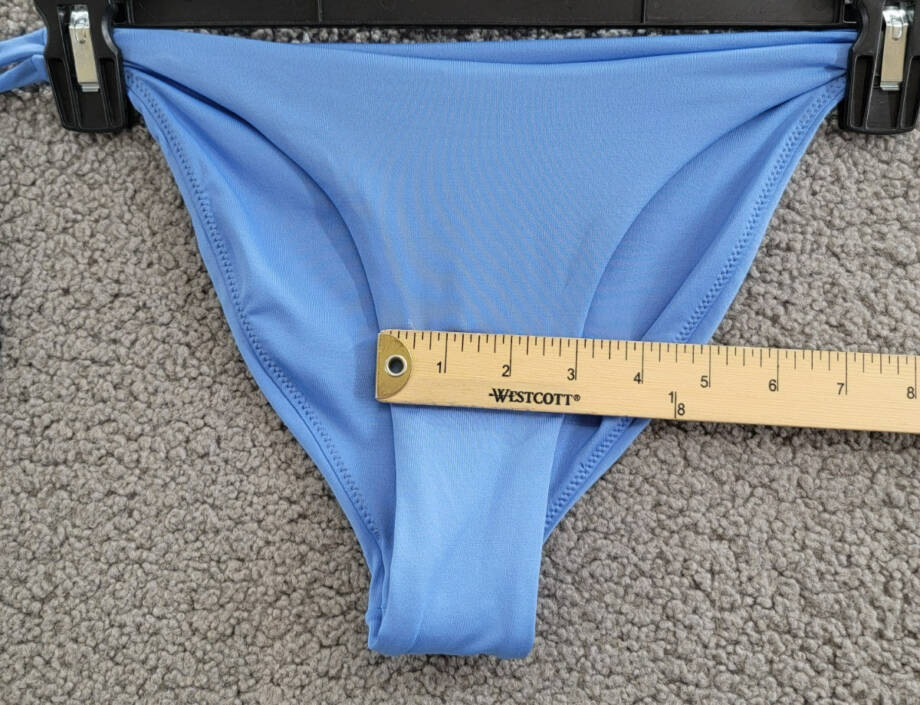 Peixoto Juliet Bikini Bottom Women's L Lazuli Blue Solid Side Tie Closures