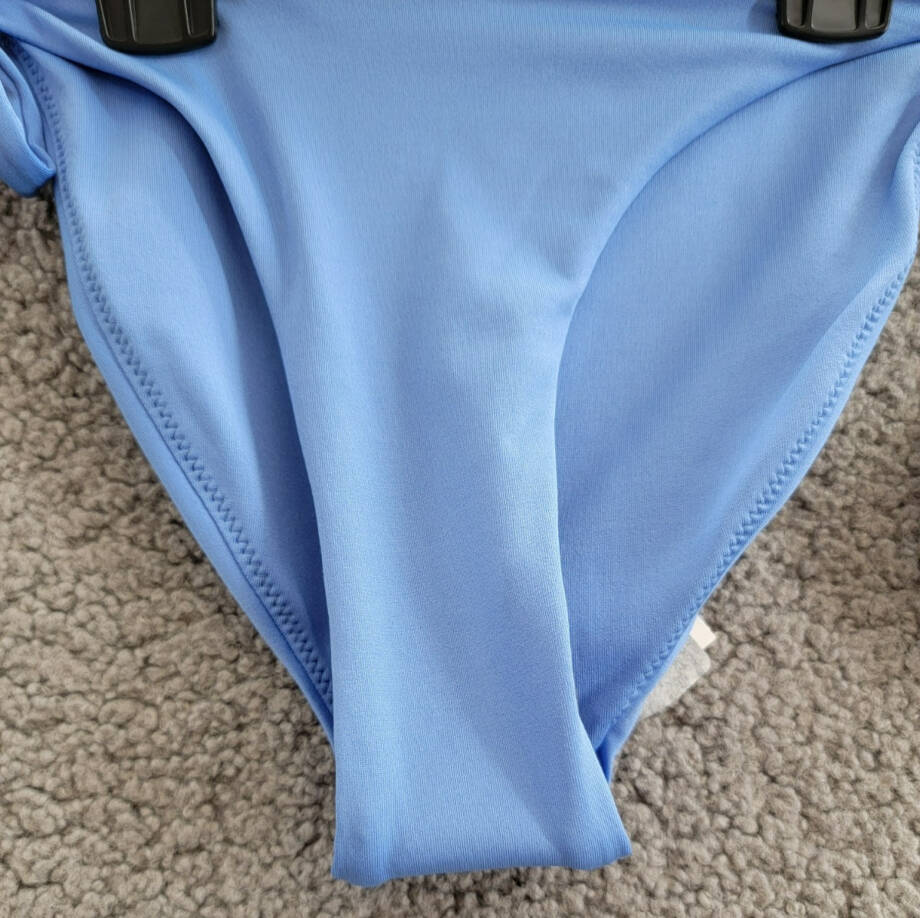 Peixoto Juliet Bikini Bottom Women's S Lazuli Blue Solid Side Tie Closures