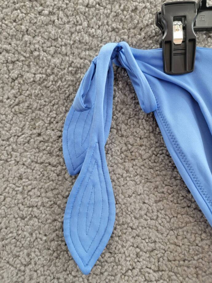 Peixoto Juliet Bikini Bottom Women's S Lazuli Blue Solid Side Tie Closures