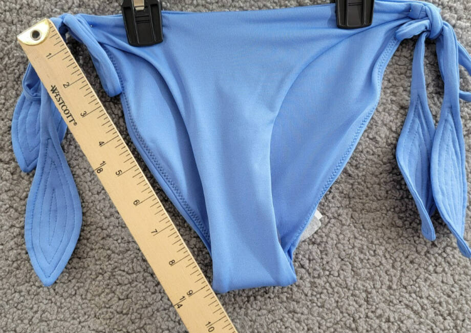 Peixoto Juliet Bikini Bottom Women's S Lazuli Blue Solid Side Tie Closures