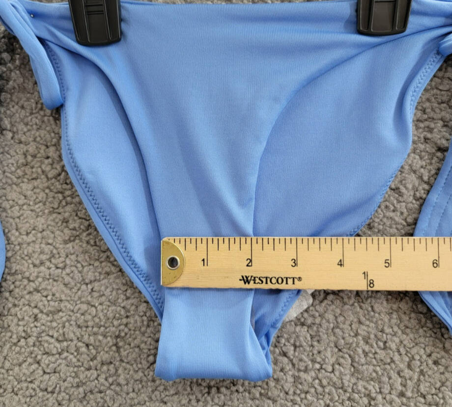 Peixoto Juliet Bikini Bottom Women's S Lazuli Blue Solid Side Tie Closures