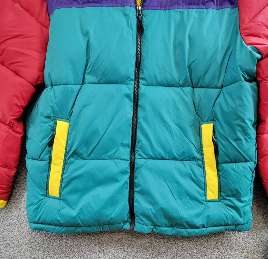 Club Room Colorblocked Quilted Full-Zip Puffer Jacket Men's XL Multi Long Sleeve