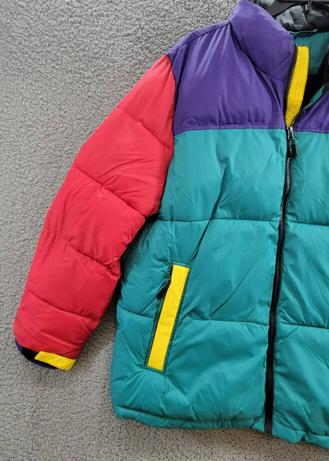 Club Room Colorblocked Quilted Full-Zip Puffer Jacket Men's XL Multi Long Sleeve
