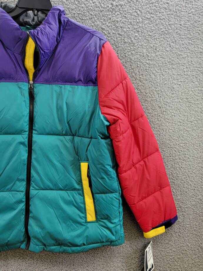 Club Room Colorblocked Quilted Full-Zip Puffer Jacket Men's XL Multi Long Sleeve