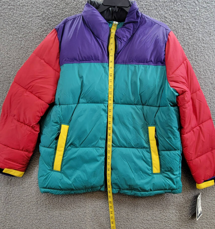 Club Room Colorblocked Quilted Full-Zip Puffer Jacket Men's XL Multi Long Sleeve