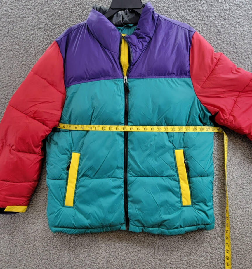 Club Room Colorblocked Quilted Full-Zip Puffer Jacket Men's XL Multi Long Sleeve