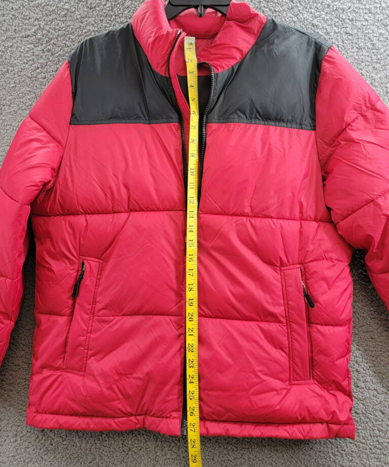 Club Room Colorblocked Quilted Full-Zip Puffer Jacket Men's M Red Long Sleeve