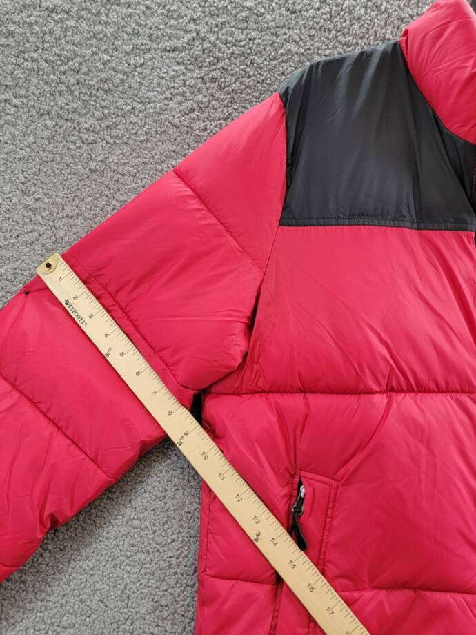 Club Room Colorblocked Quilted Full-Zip Puffer Jacket Men's M Red Long Sleeve