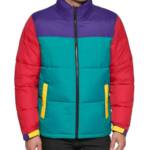Club Room Colorblocked Quilted Full-Zip Puffer Jacket Men's L Multi Long Sleeve