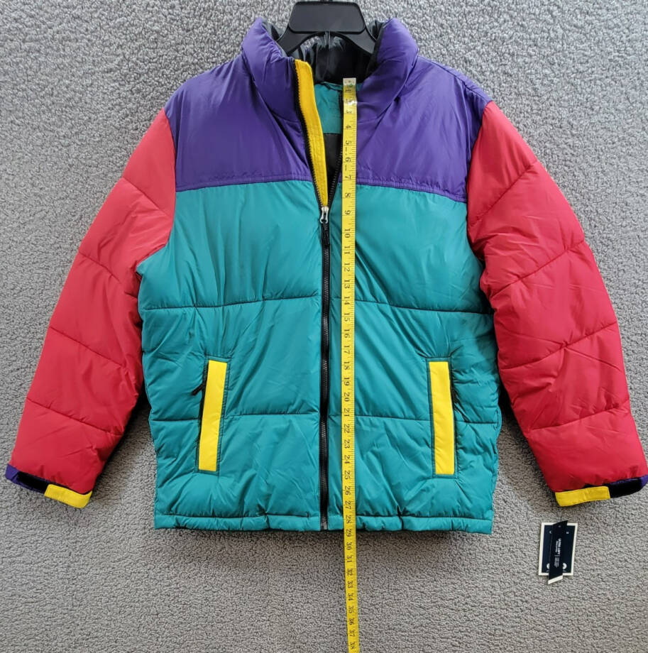 Club Room Colorblocked Quilted Full-Zip Puffer Jacket Men's L Multi Long Sleeve
