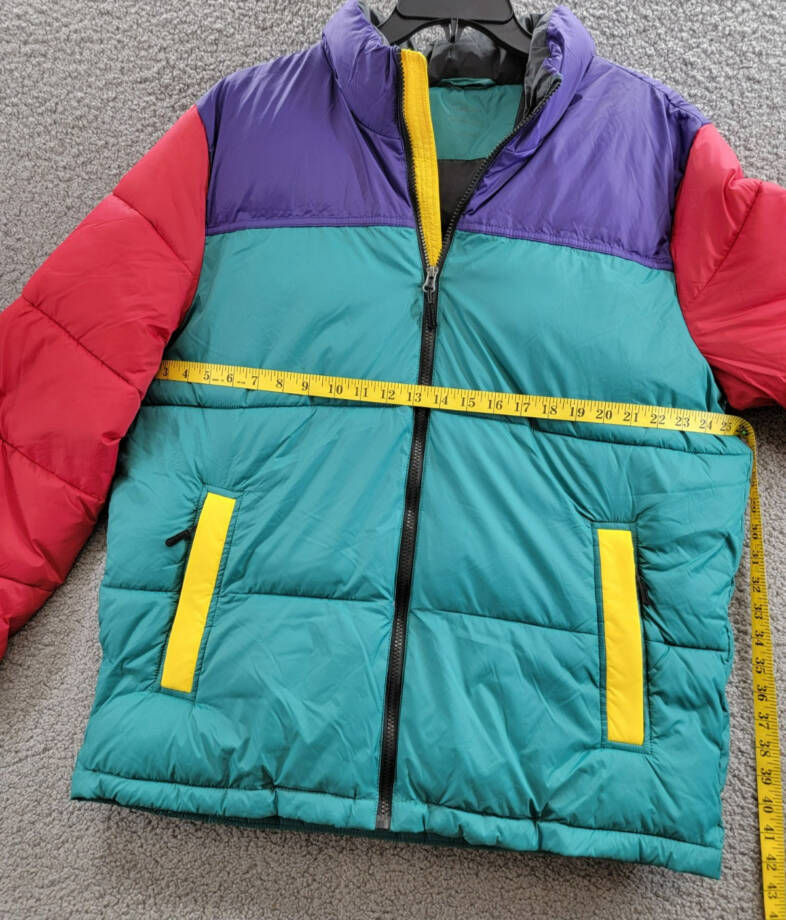 Club Room Colorblocked Quilted Full-Zip Puffer Jacket Men's L Multi Long Sleeve