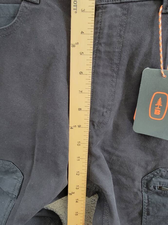 Bass Outdoor Worker Cargo Shorts Men's 34 Caviar High Rise Zip/Button Closure